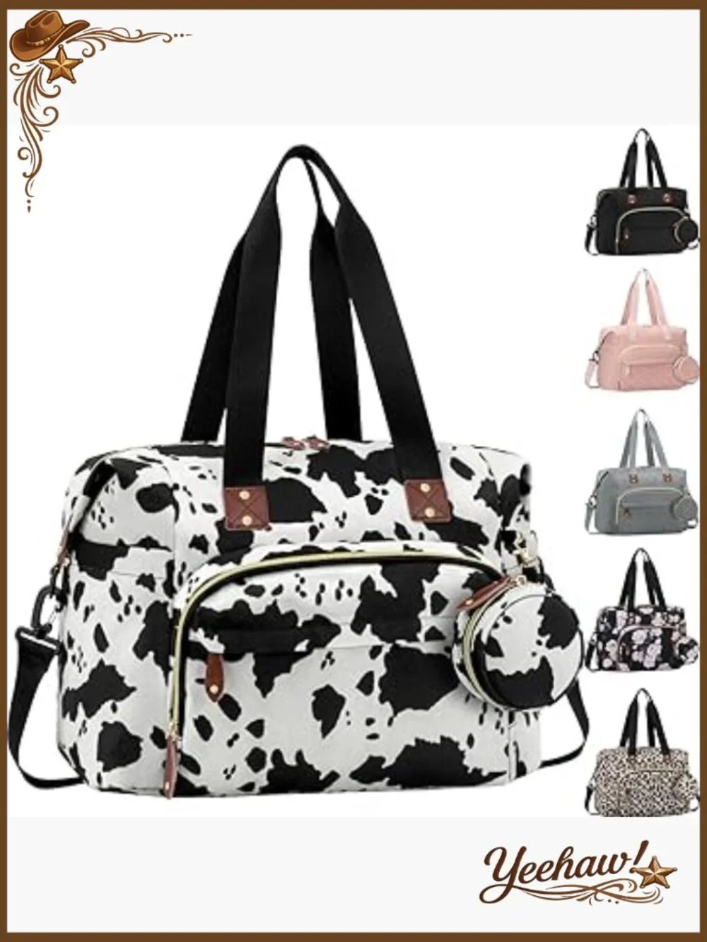 Large Diaper Bag Tote with 10 Pockets, Travel Baby Bag, Waterproof Polyester,